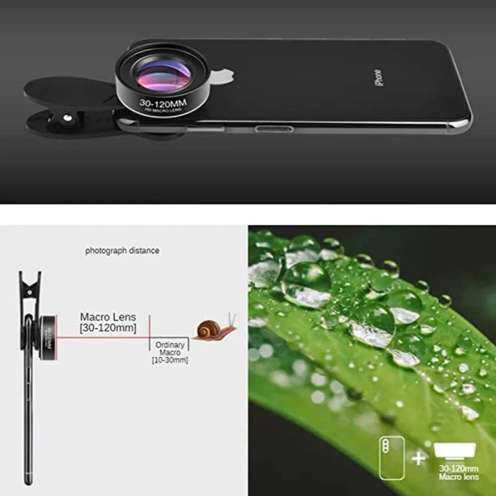 30-120mm Long Range Macro Lens, for iPad, iPhone Android Phone